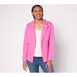 Belle by Kim Gravel Pink Double-Breasted Jacket